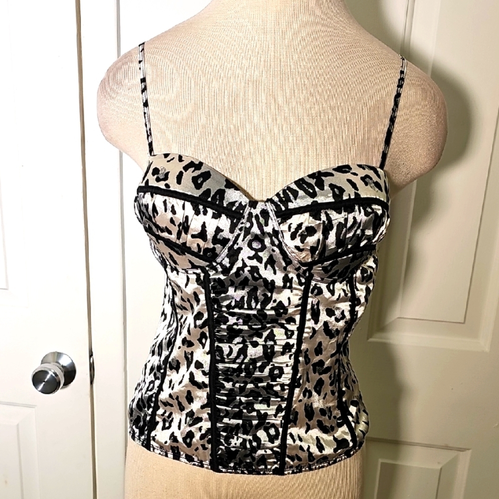 Leopard Print Bustier Corset‎ Top. By Fashion Magazine. Size Meduim